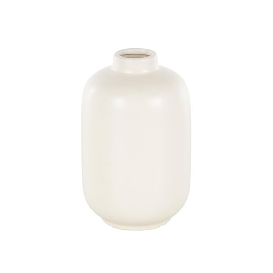 8" Cream Ceramic Minimalistic Vase